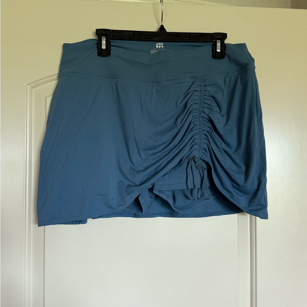 JoyLab Teal Ruched Mini Skirt